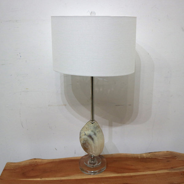 Pair of Pearl Pearly Oyster Shell Lamps