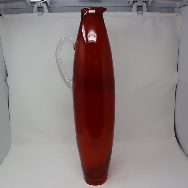 Red Glass Pitcher/ Vase