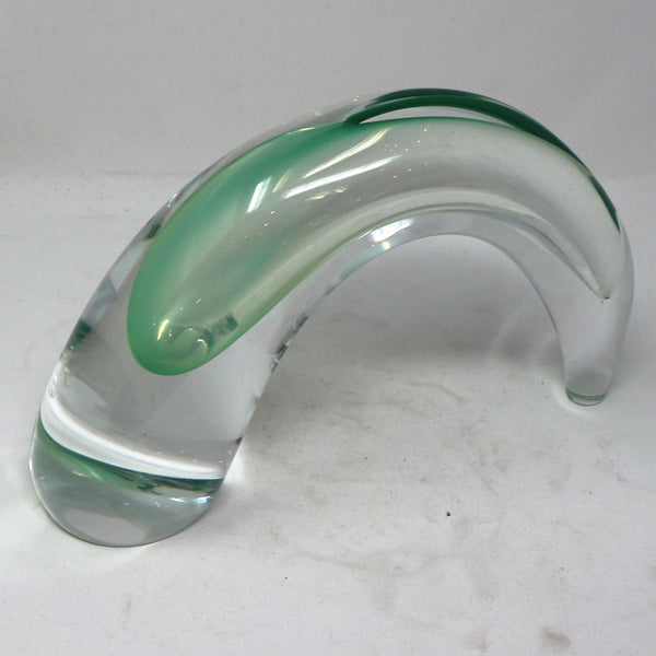 Wintergreen Glass Comma Vase