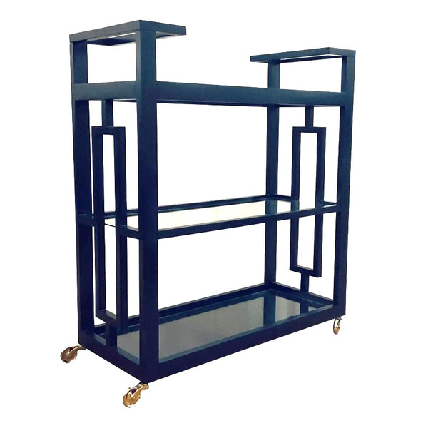 Cordelia Navy Blue Bar Cart