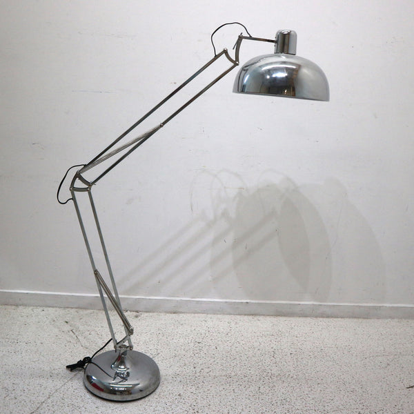 Chrome Industrial Style Floor Lamp