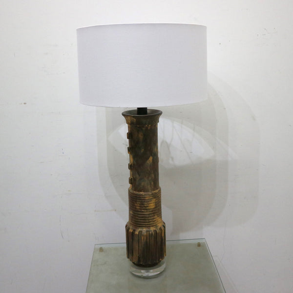 Ceramic Bronze Cog Lamp