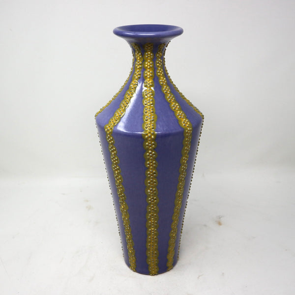 Italian Lavendar & Yellow Ceramic Vase (Small)