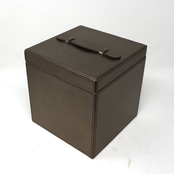 Bronze Leather Square Box