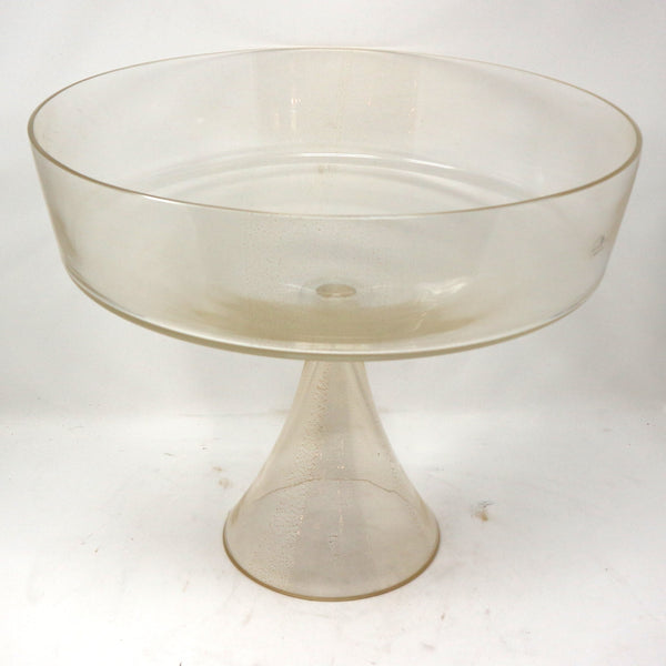 GV Golden Glass Footed Compote