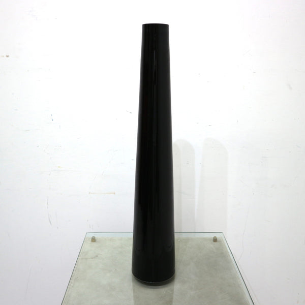 Tall Black Glass Vase