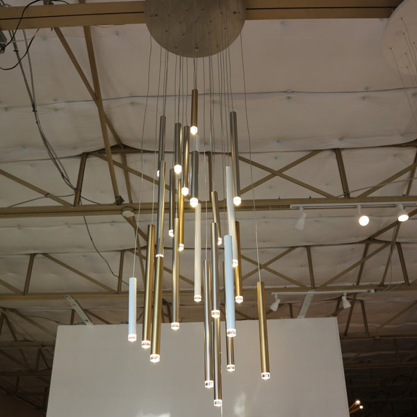 Premiere Luminaire Gold Rods 24 Light Chandelier