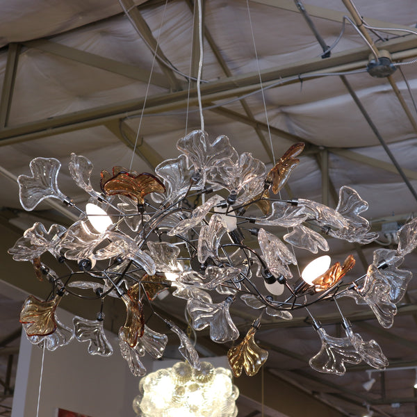 Ginko Glass Leaf Chandelier