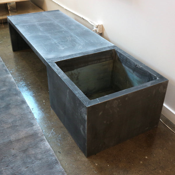 Sutherland Cubist Zinc Garden Bench (3-Available)