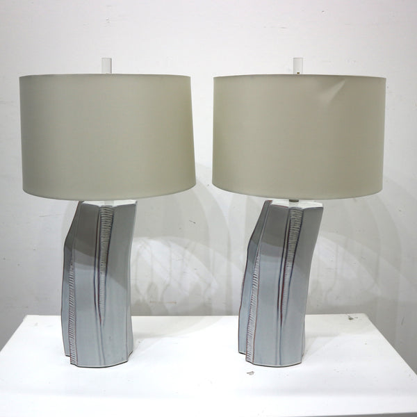 Pair of Arteriors Lorna Ceramic Lamps