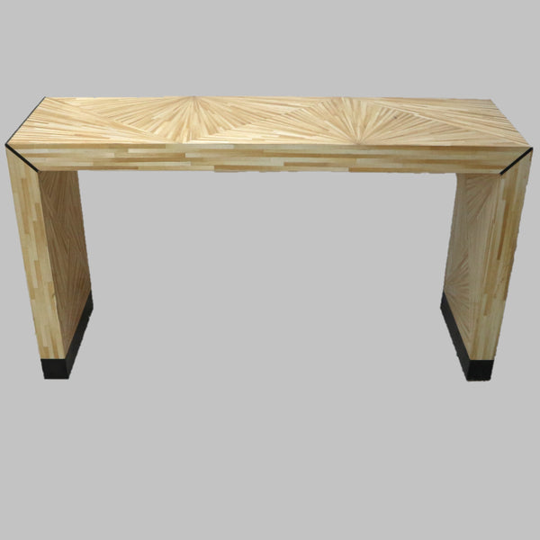 Arteriors Toulouse Oak & Brass Console