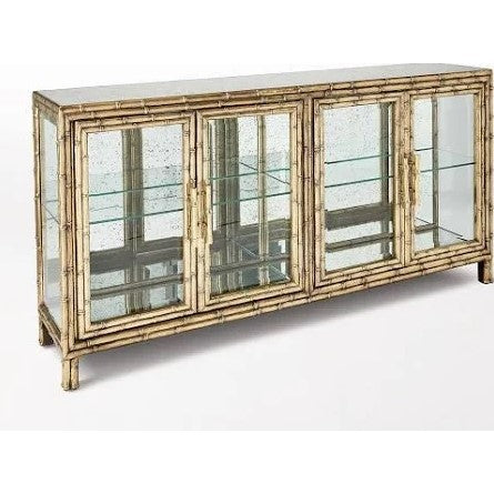 Gold Bamboo Console Cabinet