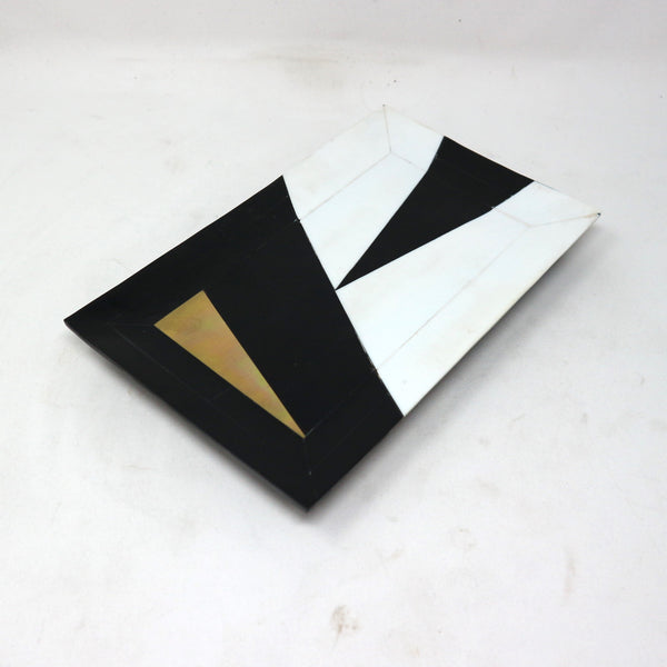 Black, White & Brass Inlay Tray