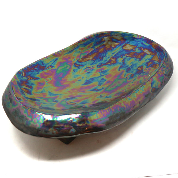 Iridescent Ceramic Low Bowl