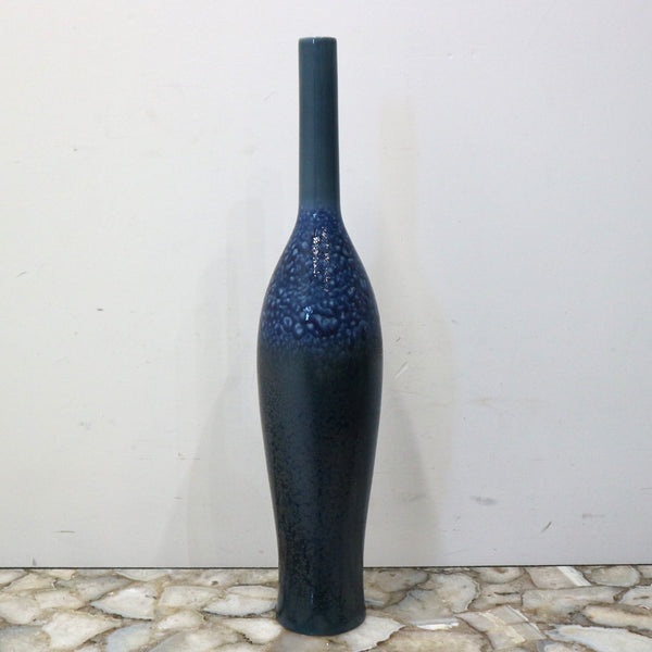 Skinny Blue Ceramic Vase