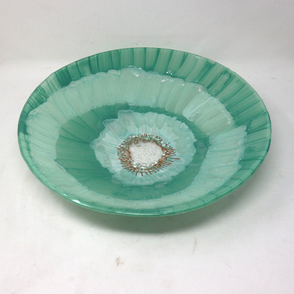 Light Teal Glass Bowl