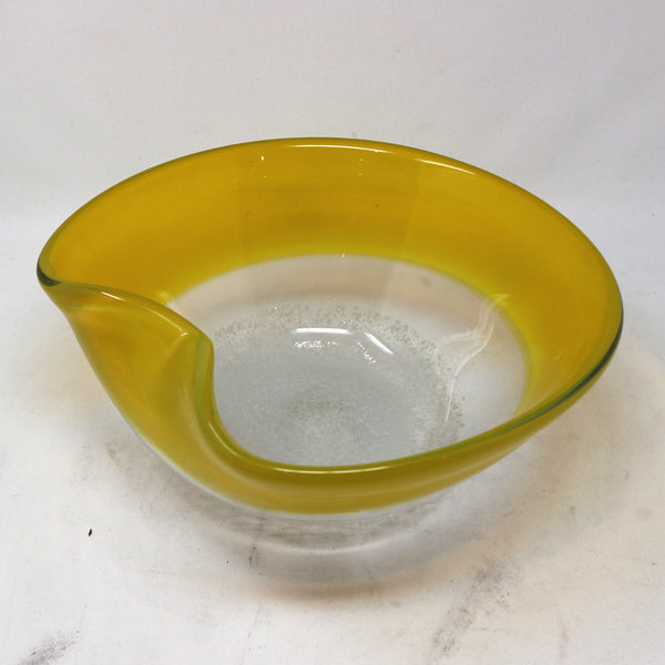 Saturna Yellow Glass Bowl