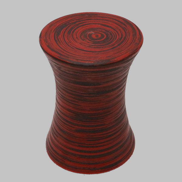 Allan Knight Red Glazed Swirl Ceramic Stool