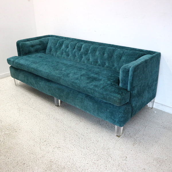 1960"s Tuxedo Sofa w/Acrylic Legs