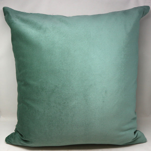 Seafoam Green Velvet Down Filled Pillow