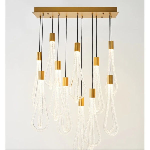 Layered Raindrop Led Chandelier