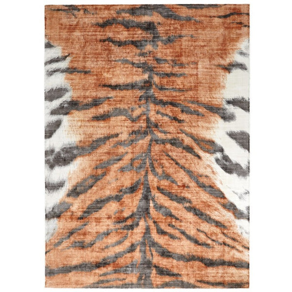 Tiger Stripe Rug Orange