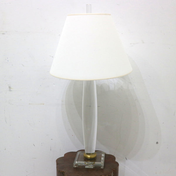 Bowed Crystal Column Table Lamp