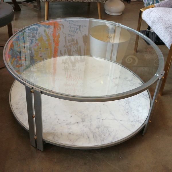GV Carrera Marble & Glass Coffee Table