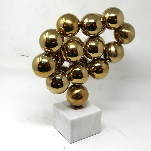Gold Spheres Sculpture