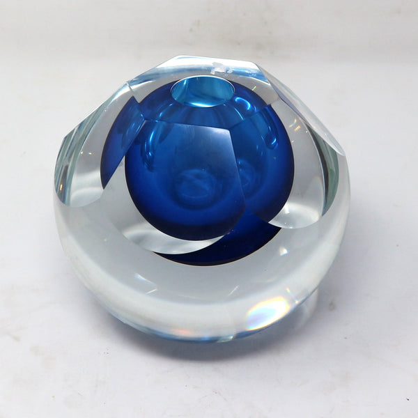 Hexagon Cut Glass Vase