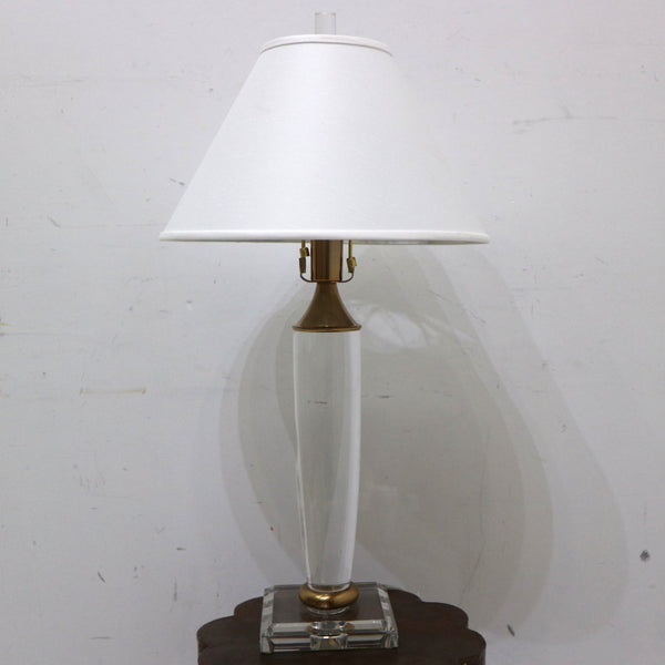 Bowed Crystal Column Table Lamp