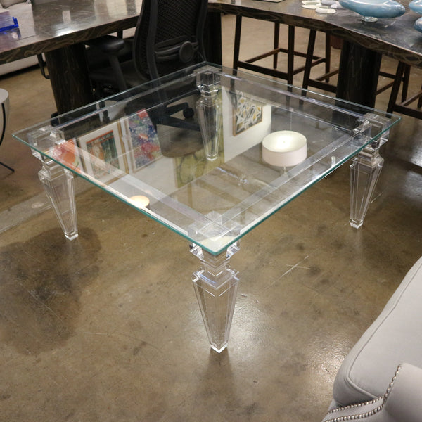 Acrylic & Glass Square Coffee Table