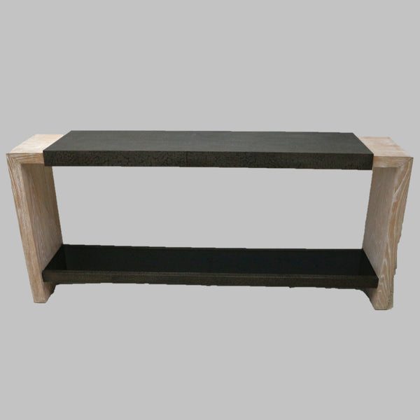 Arteriors Faux Shagreen Console Table
