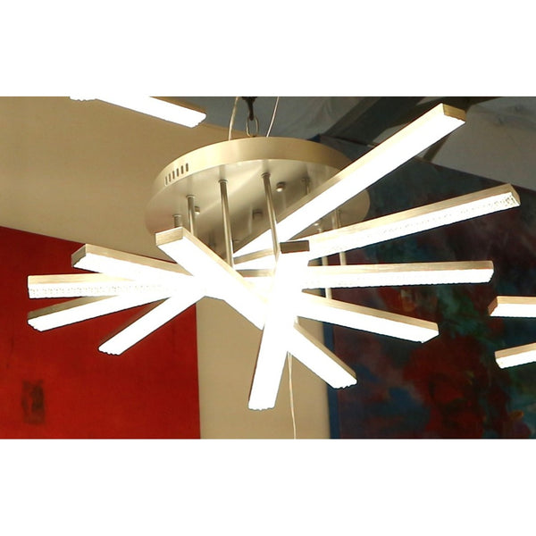 6-Light Strip Led Semi-Flushed Light Fixture