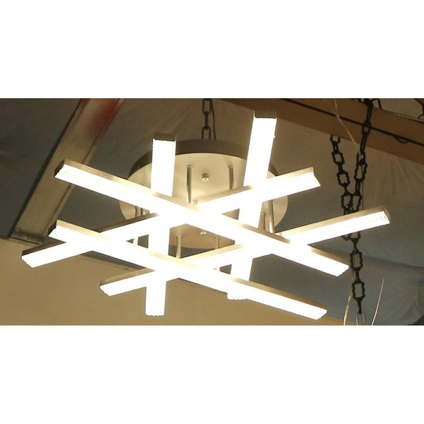 6-Light Strip Led Semi-Flushed Light Fixture
