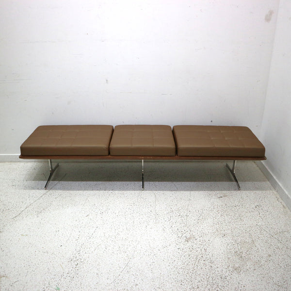 Bernhardt Chrome & Leather Bench
