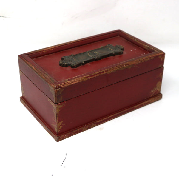 Red Wood Trinket Box