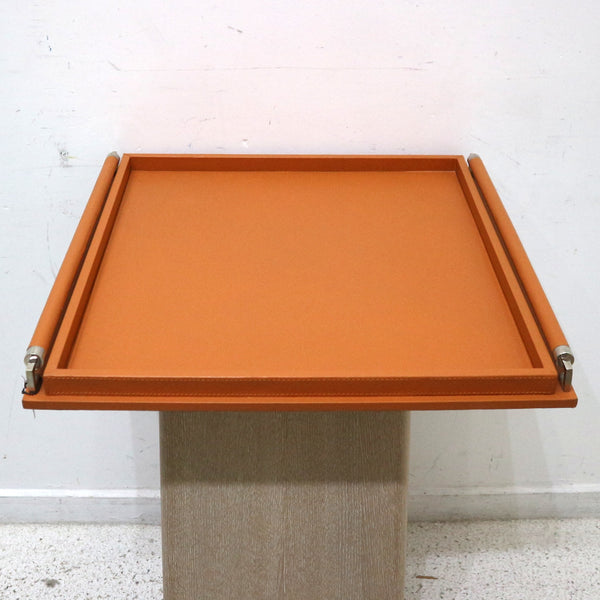 Orange Leather Tray