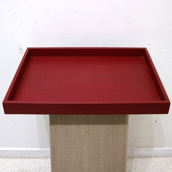 Deep Red Leather Tray