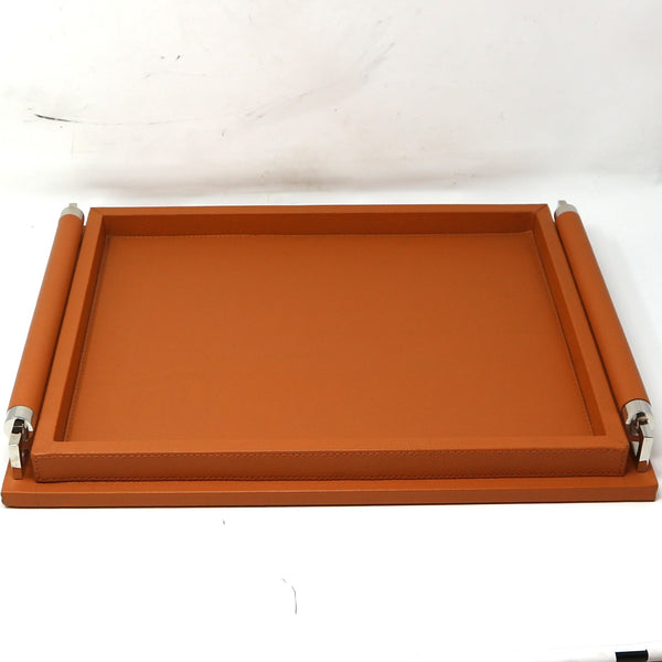 Orange Leather Tray
