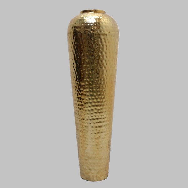 Tall Gold Metal Vase