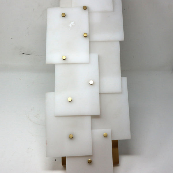 Pair GV White Acrylic Wall Sconces