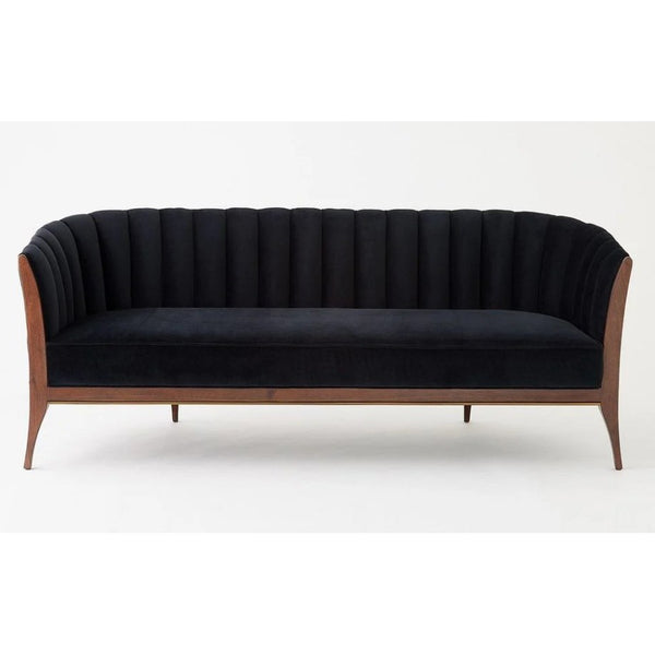 Black Velvet Sofa