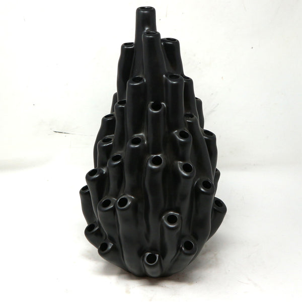 Black Ceramic Coral Vase