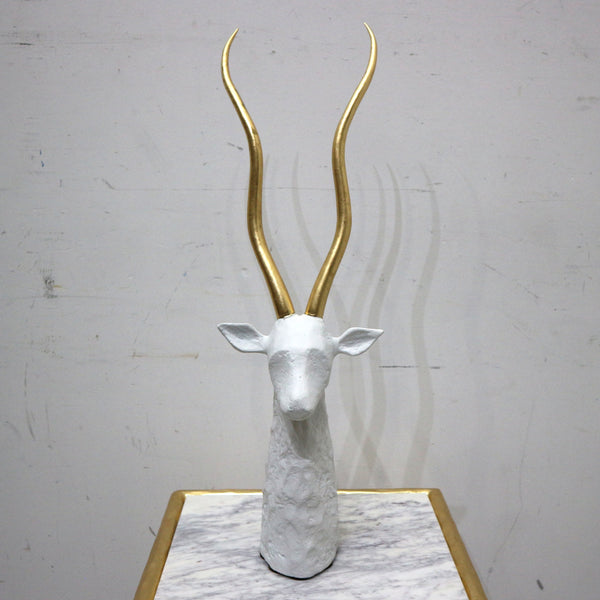 Gold Horned Antelope Sculpture