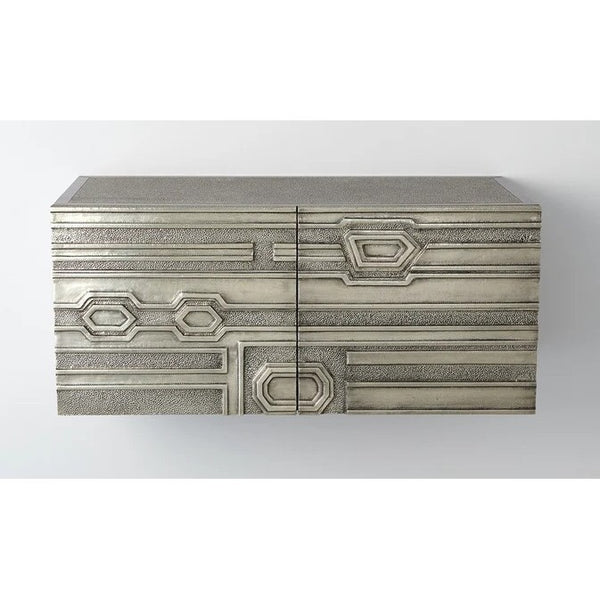 Pair GV Abstract Block Floating Cabinets