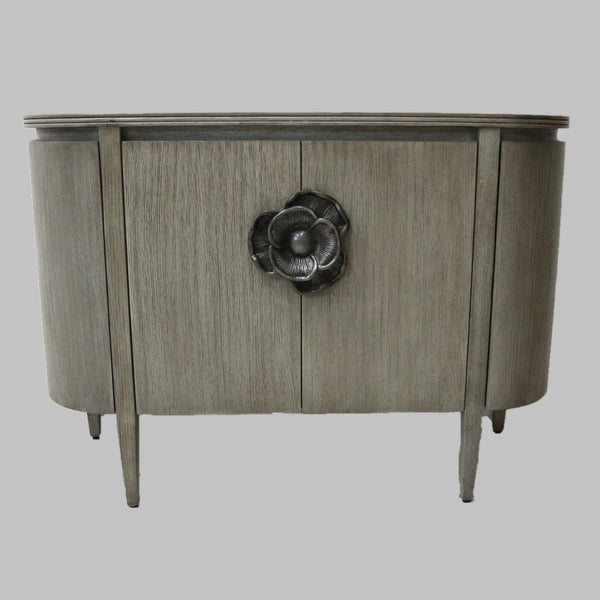 Currey & Co. Briallen Grey Demi-Lune Cabinet
