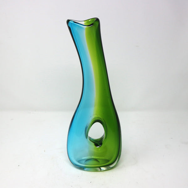 Blue & Green Glass Vase