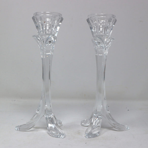 Pair of Crystal Candleholders