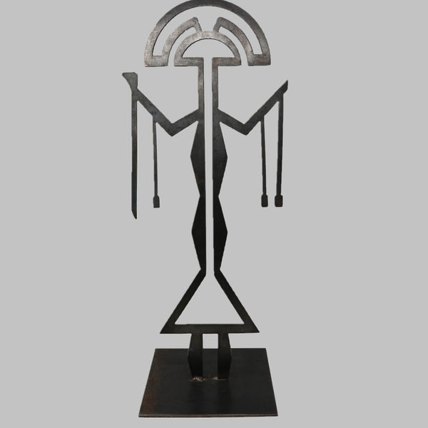 Abstract Metal Woman Sculpture